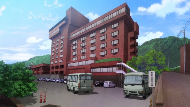 汤守温泉旅馆大门口